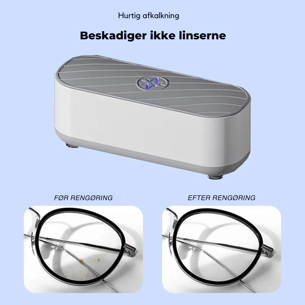 Luxora® Ultralydsrenser | Fjern snavs, bakterier og misfarvninger på få minutter – helt uden kemikalier!
