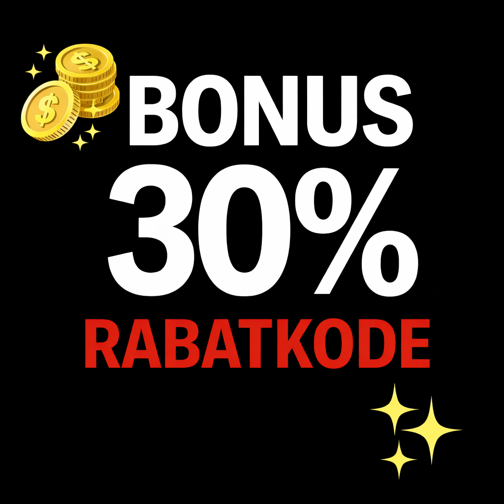 🔥BONUS - 30% Rabatkode🔥