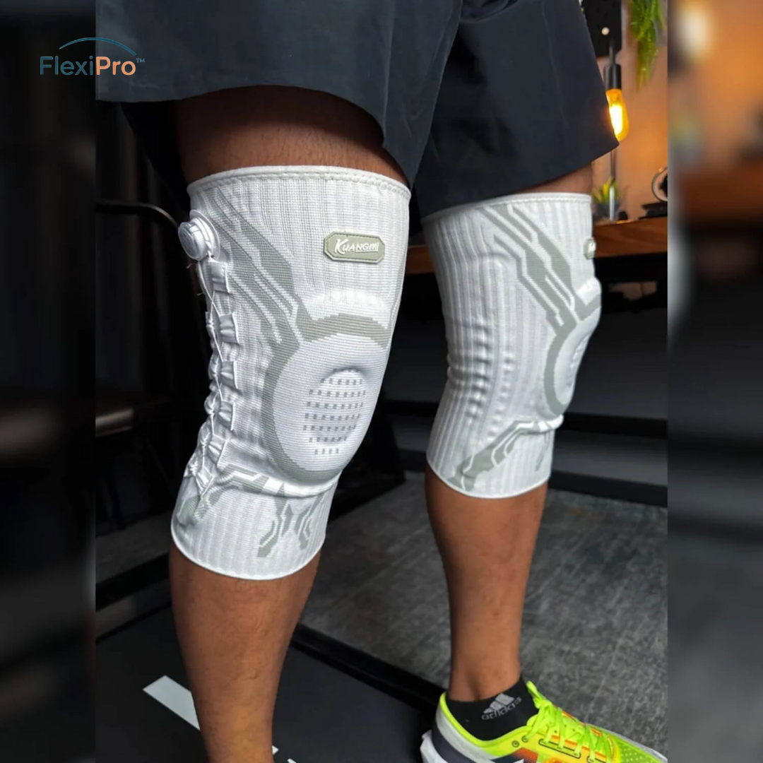 FlexiPro™ Knæbandage | Sportsbeskyttelse, Smertelindring & Maksimal Stabilitet