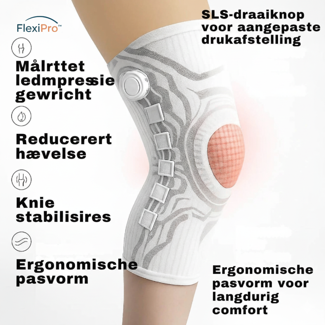 FlexiPro™ Knæbandage | Sportsbeskyttelse, Smertelindring & Maksimal Stabilitet