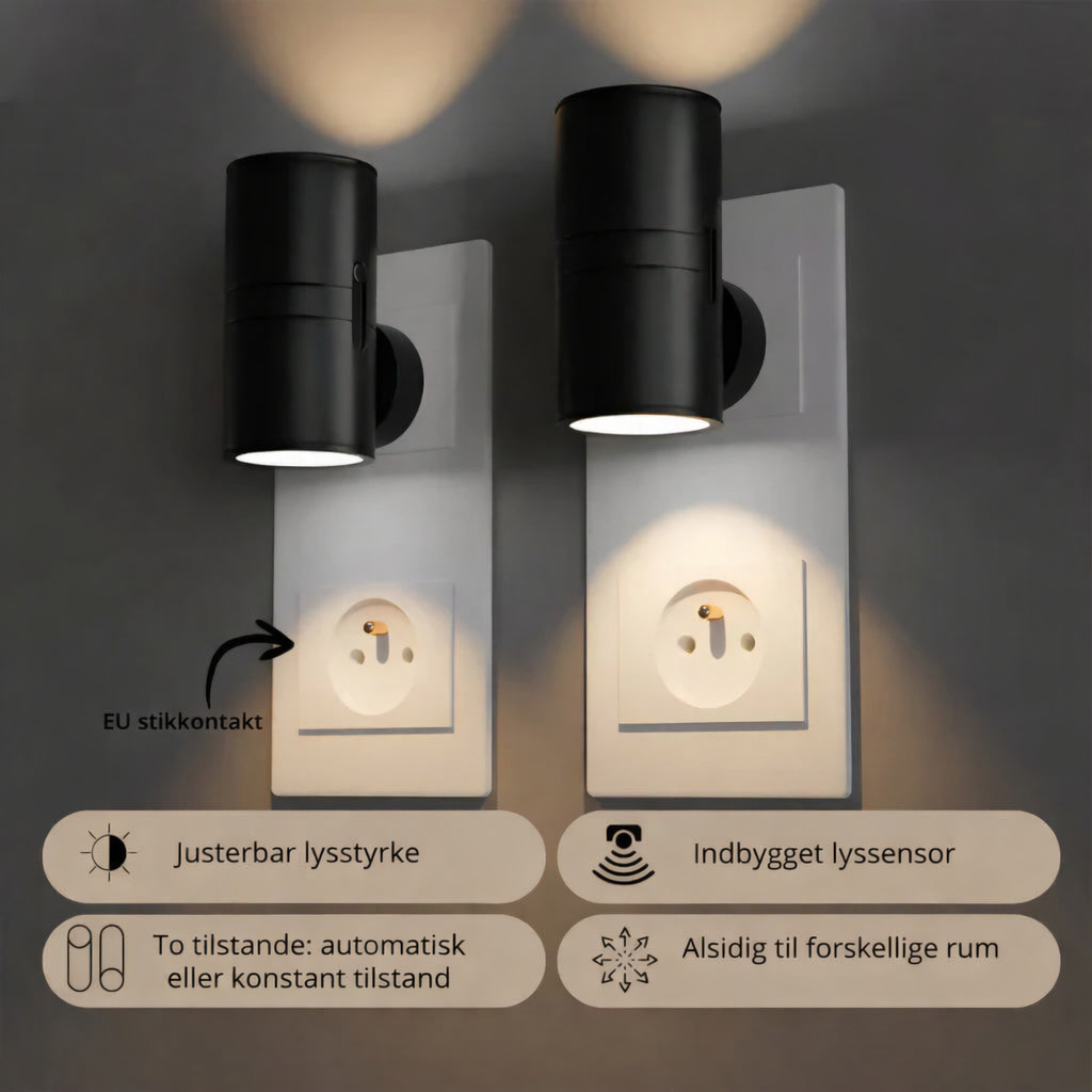 LumiPlug™  Den nemme stikkontakt-natlampe til rolige og trygge aftener