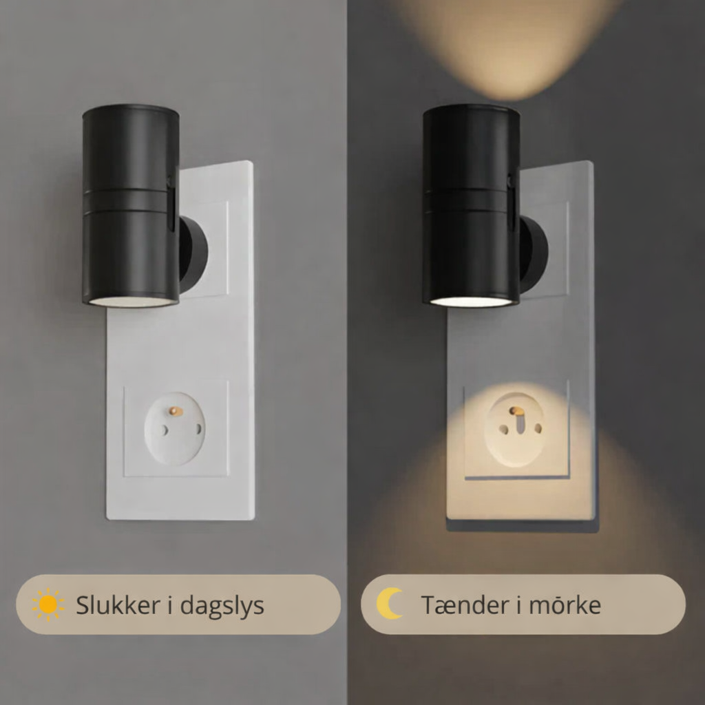LumiPlug™  Den nemme stikkontakt-natlampe til rolige og trygge aftener