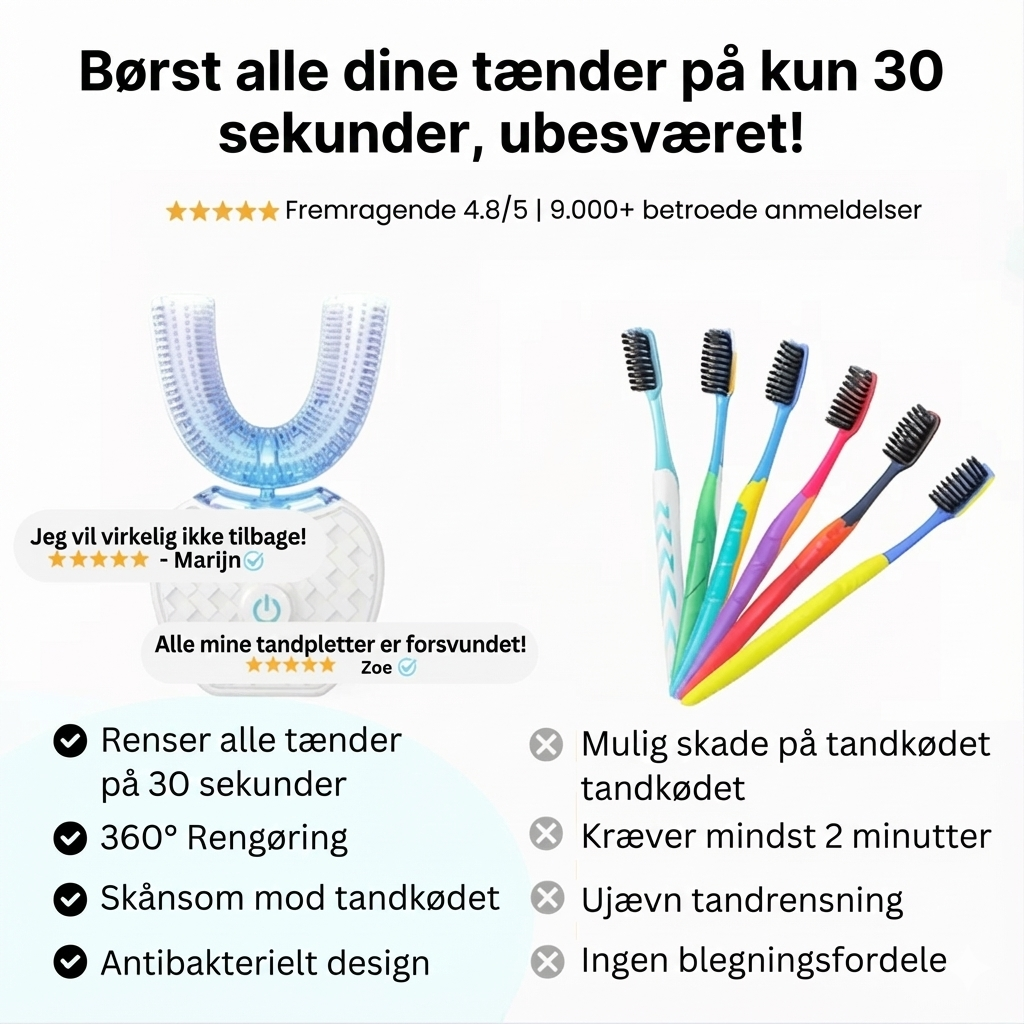 EasyU™ Toothbrush | Strålende tænder på få sekunder