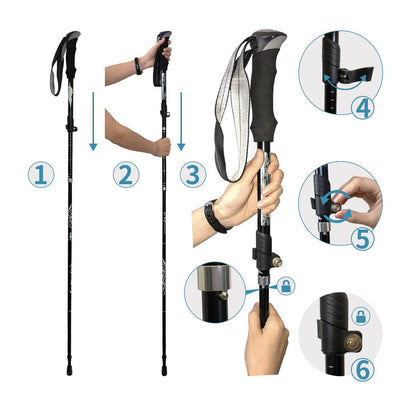 EasyStep™ Sammenklappelige Vandrestave