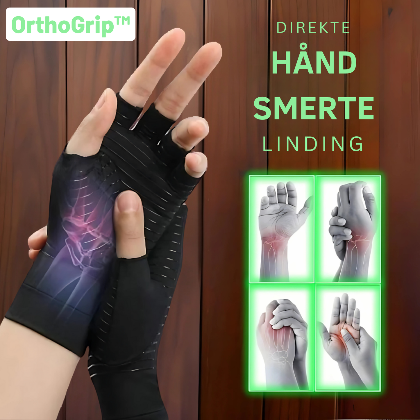 OrthoGrip™ | Slip af med håndsmerter og stivhed – på få minutter!