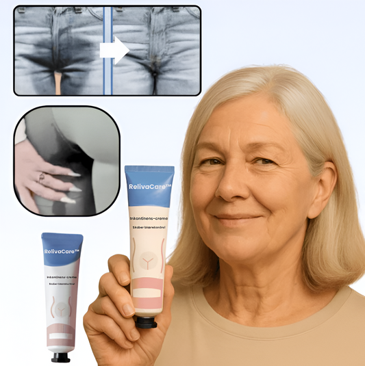 RelivaCare™ – Creme mod urinlækage - Forhindrer ufrivillig lækage allerede fra første brug! - 1+1 GRATIS
